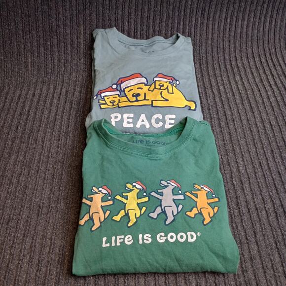 Life Is Good Kids Crusher Graphic Long Sleeve Tee Shirt 2pc Bundle - Picture 1 of 8